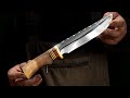 A handmade knife of a real master of his craft creating a hunting knife