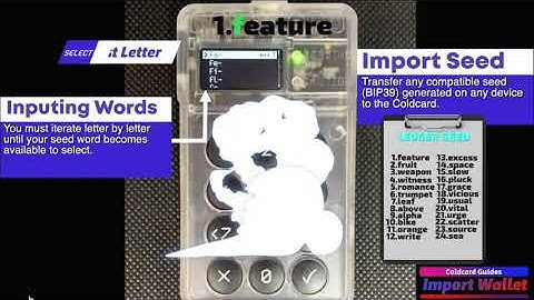 GERMAN VERSION: Coldcard 14 Import Seed Ledger Trezor onto Coldcard German