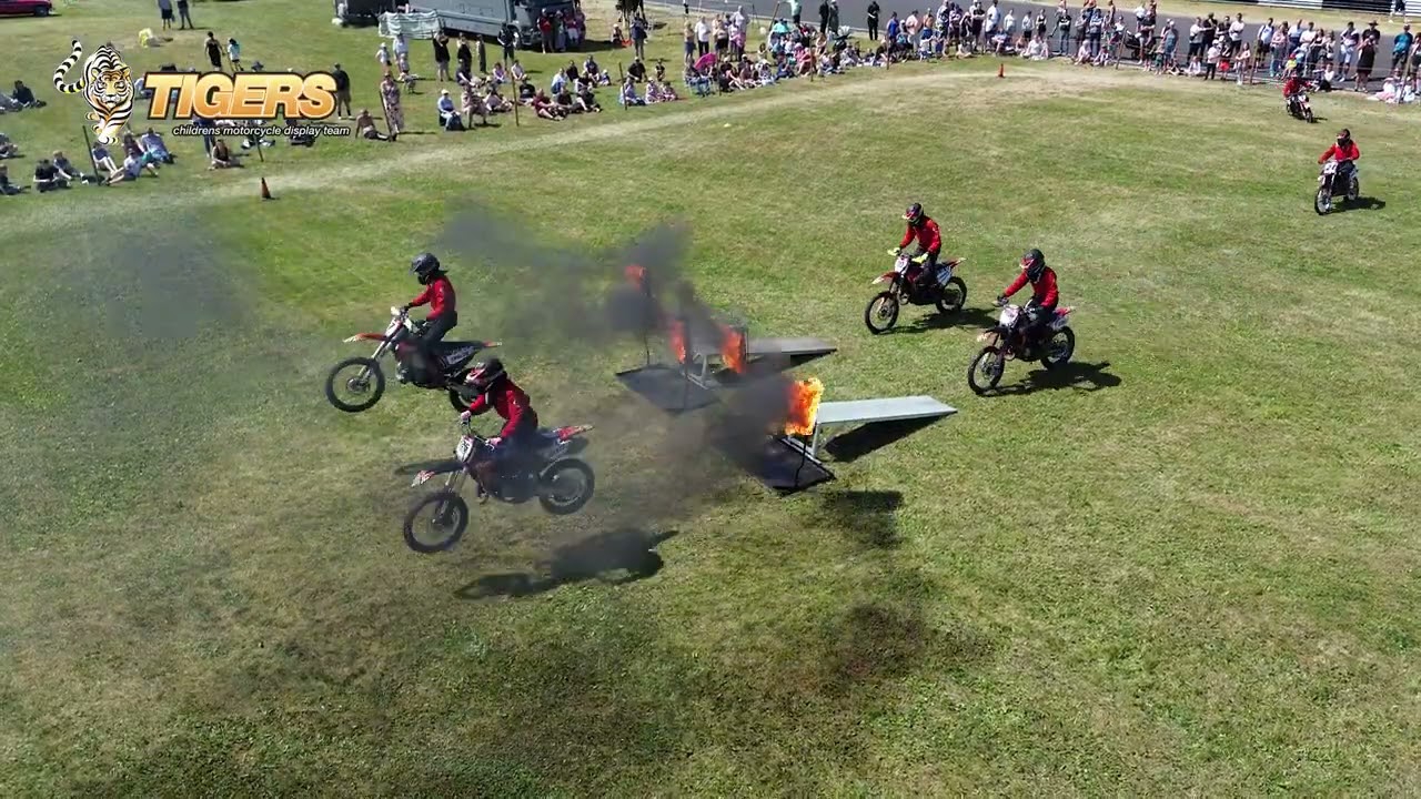 🏍️🔥 Tigers Children’s Motorcycle Display Team at Castle Combe Steam Fair 2025! 🔥🏍️