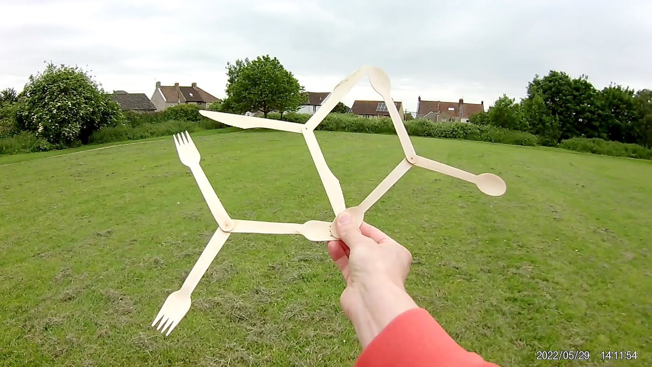 Poundland wooden cutlery boomerang fly YouTube