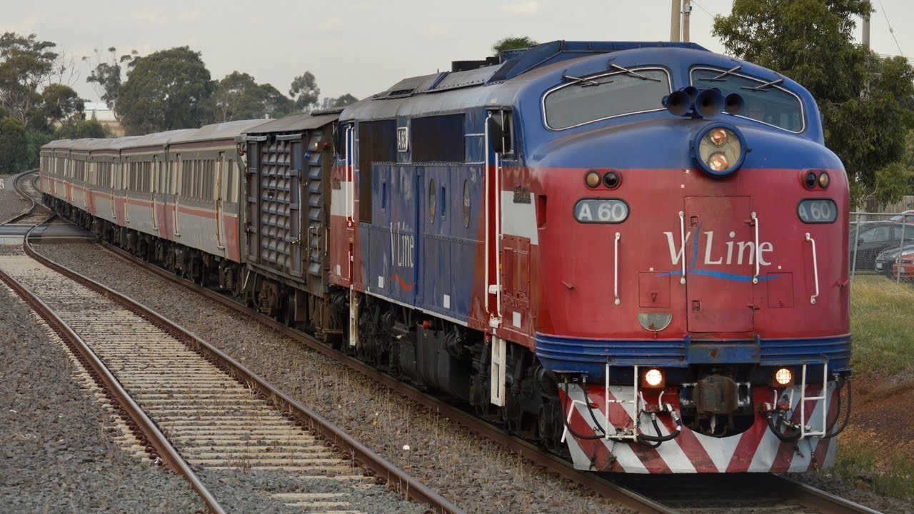 V/Line A Class trains at Melton
