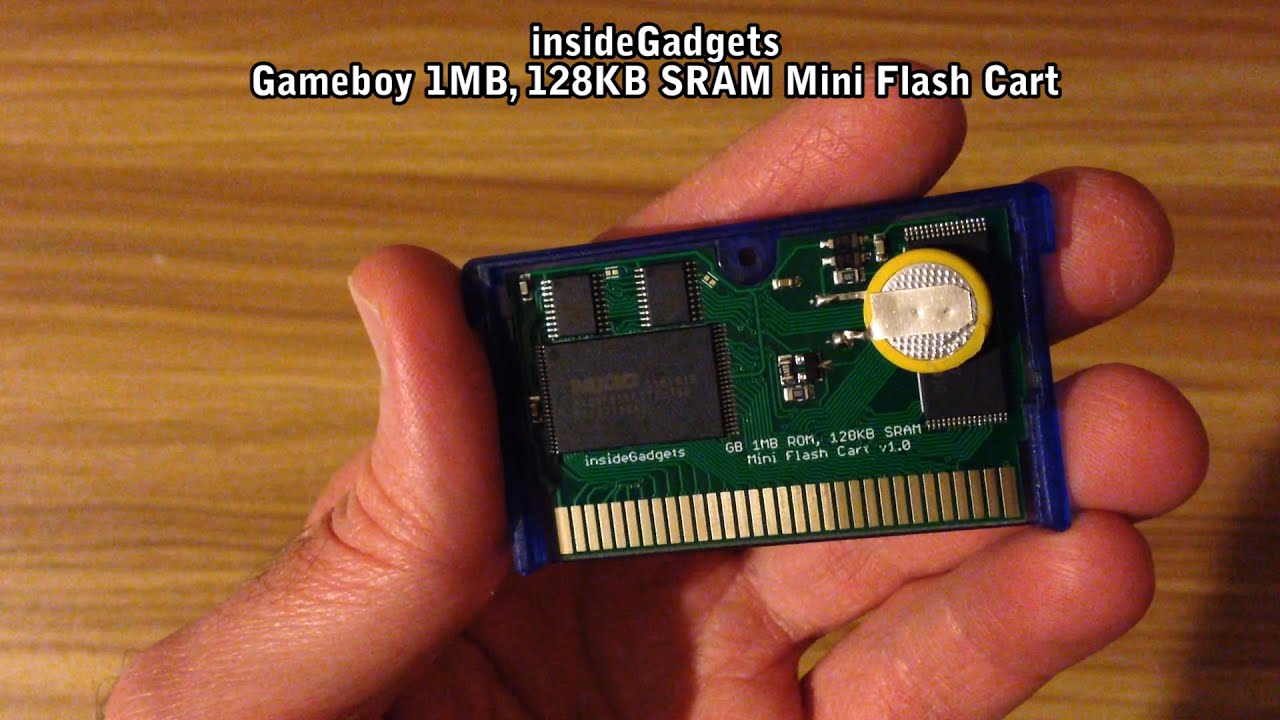 Gameboy 1MB 128KB SRAM Mini Flash Cart (fits in a GBA cartridge