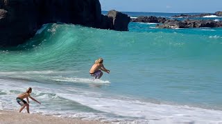 Attempting to Skimboard Waimea Shorebreak by Skid Kids 143,982 views 6 months ago 12 minutes, 26 seconds