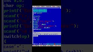 Make Simple Calculator using switch case in C #shorts #short #dailyshorts #ai
