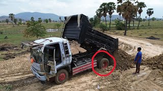 Skill !! full project 100% Road construction in the field  by truck 5Ton & bulldozer MITSUBISHI D2 by 63Dump truck  420 views 5 days ago 1 hour, 10 minutes