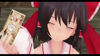 【Touhou MMD】Reimu and Donation Money (English Sub)【東方】