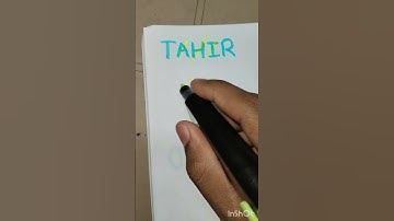 TAHIR name logo 😁😆 comment your names support please 🙏🏻🥺#trending #calligraphy #subscribe #shorts