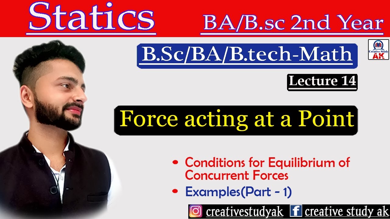 Lec 14 | Condition of Equilibrium of Concurrent Forces | B.A./B.Sc 2nd ...