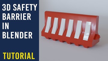 Tutorial | Plastic Barrier for Road Safety in 3D Blender | Graph Skill