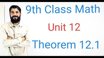 Theorem 12.1 Unit 12 , 9th class math , Line bisector and angle bisector | Theorem 12.1 | M. Hilal