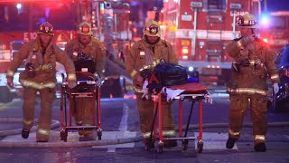 An explosion at a hash oil manufacturer in downtown los angeles
injured 11 firefighters who had gone inside the building after initial
report of fire an...