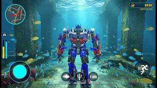 Car &amp; Jet Transformation Robot Fight Game | Flying Police Robot Game 2020 - Android Gameplay part 9