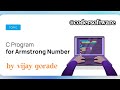 check whether the no is Armstrong or not #code with vijay#