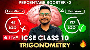 TRIGONOMETRY In One Shot | ICSE Class 10 | Percentage Booster | Yash Maheshwari