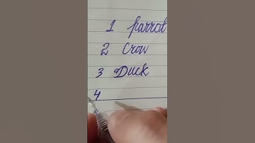 HOW TO WRITE BIRDS NAME IN CURSIVE WRITING