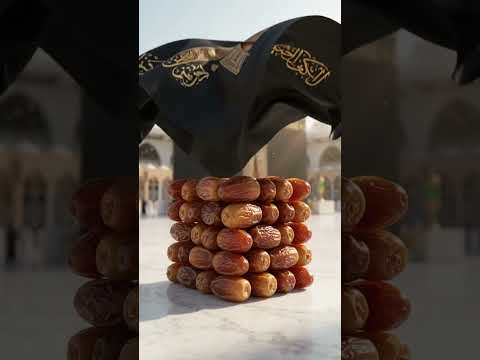 Beautiful kaaba from dates 🕋✨ #muslimcontent #viralshorts #kaabasharif