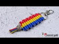 Flag paracord key fob