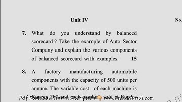 2018 MBA 1st Sem Reappear Financial Accounting for Manager Question Paper
