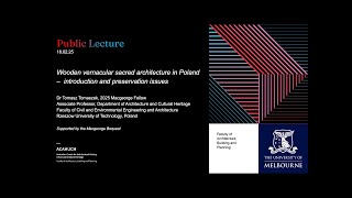 ACAHUCH - Macgeorge Lecture 2024 - A.Prof Tomasz Tomaszek