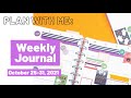 Decorating my Journal: Happy Planner October 25-31, 2021