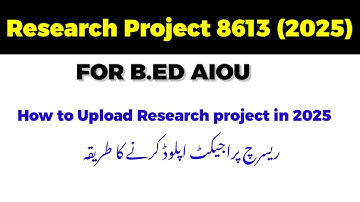 How to upload research project 8613 | AIOU Course Code 8613 | Math by zee