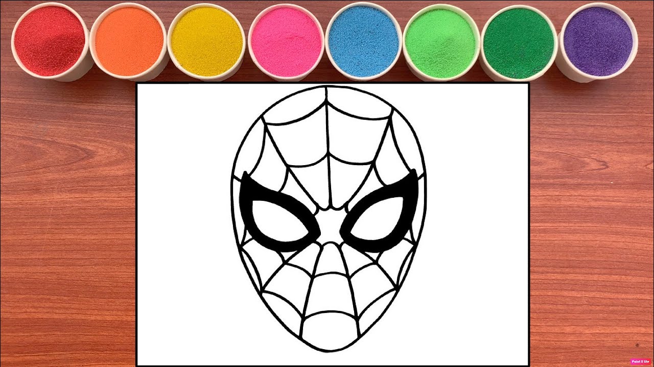 Tô Màu Tranh Cát Mặt Nạ Người Nhện - Colored Sand Painting Spiderman Mash  (Rainbow Candy) - Youtube