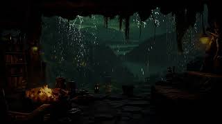 Dreamy Cave Environment: Sleep Peacefully With The Sounds Of Rain And Fire  Relaxing Cave Rainstorm