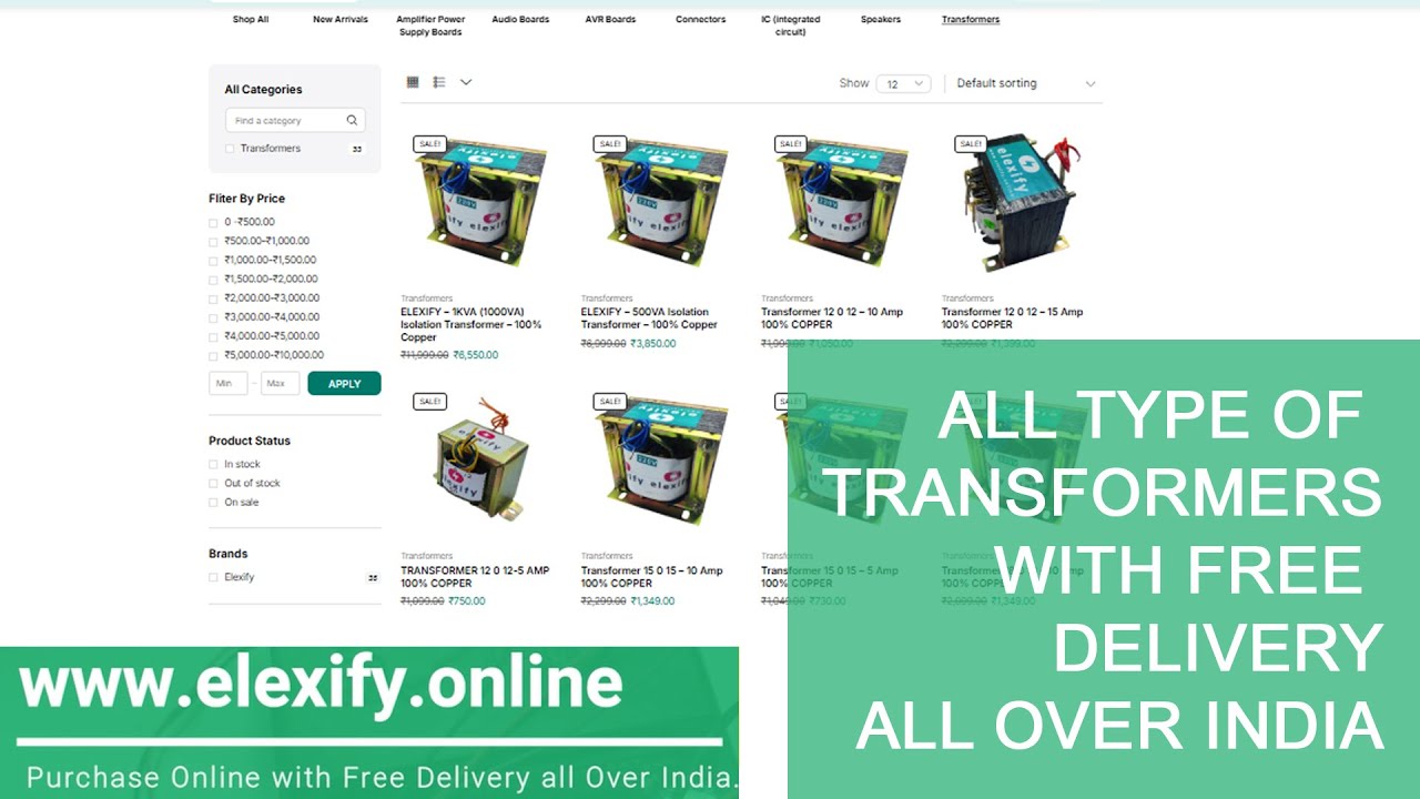 All Type Of Transformers With Free Delivery All over India From www.elexify.online