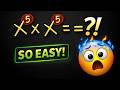 X⁵ × X⁵ = ? 🤯 The 3-Second Exponent Trick Students Love! | Fast Math