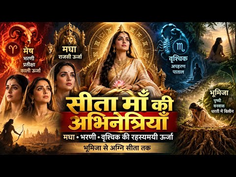सीता माँ की अभिनेत्रियाँ: राजसी ऊर्जाएँ, अग्नि–धनु–मेष–भरणी–मघा और पृथ्वी तत्व का रहस्य