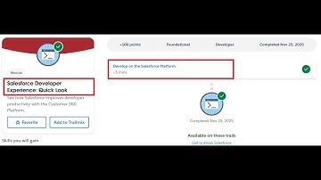 Salesforce Developer Experience: Quick Look | Salesforce Trailhead