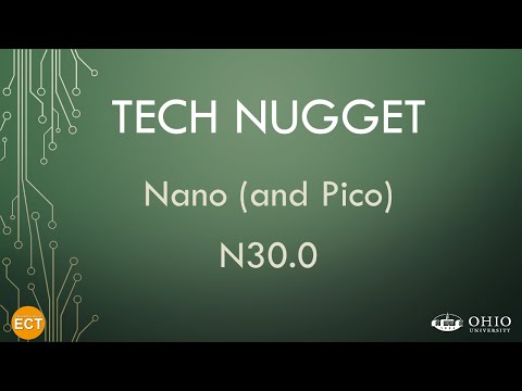 ECT Tech Nugget - N30.0 - Nano-Pico