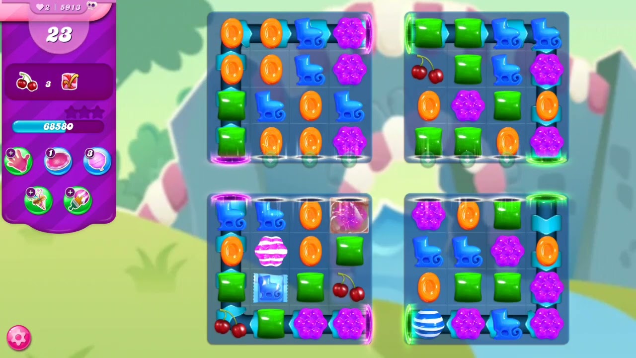 candy crush saga hard level 5913 clear multilayered frosting + 6
