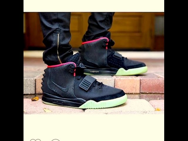 Nike Air Yeezy 2 Solar Red On Foot 