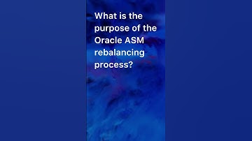 #OracleASM #rebalancing #performanceoptimization