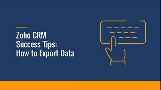 Zoho CRM How-To: Export Data