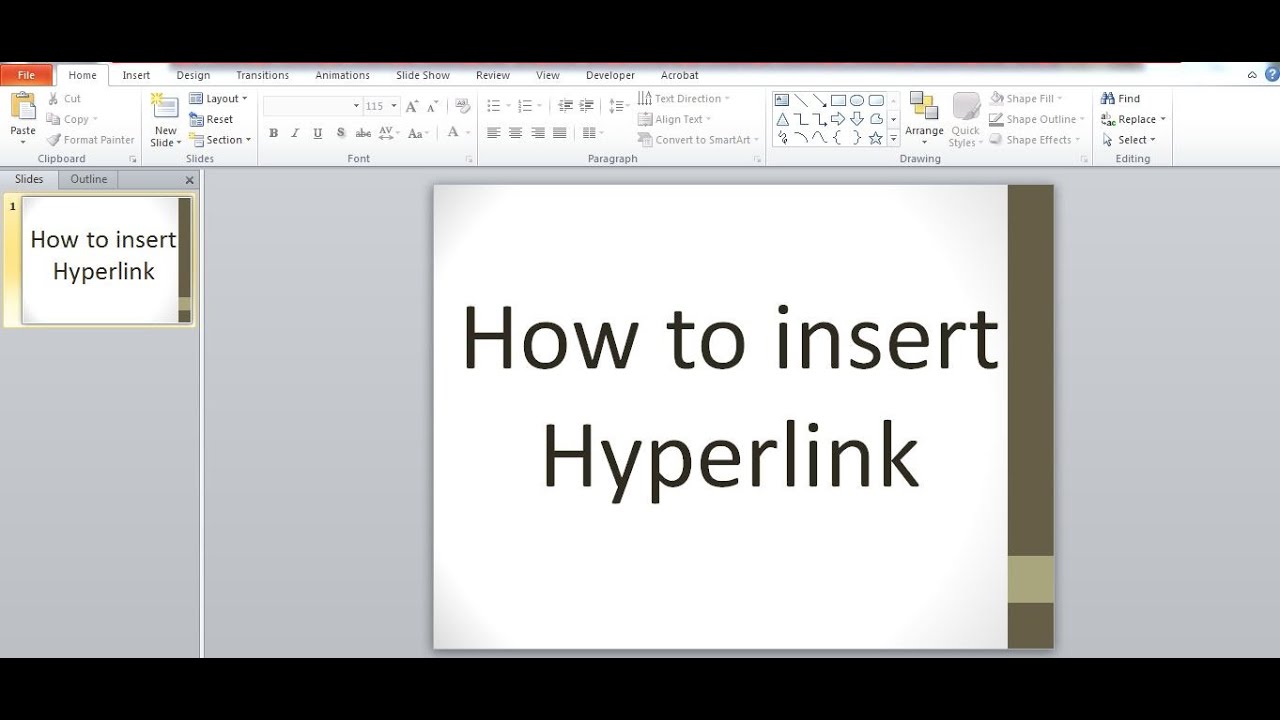 How To Use Hyperlink In Microsoft Powerpoint Youtube