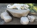 Staining the big rock with an 8 color granite effect