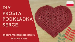 DIY podkładka serce | Makrama krok po kroku