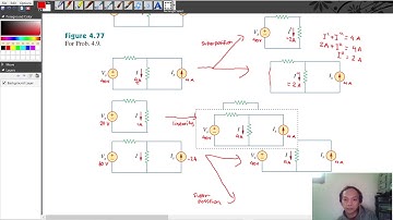 Problem 4.9 - Fundamental of Electric Circuits (Sadiku) 5th Edition - Superposition & Linearity