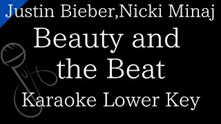 Video thumbnail of "【Karaoke Instrumental】Beauty and the Beat / Justin Bieber,Nicki Minaj【Lower Key】"