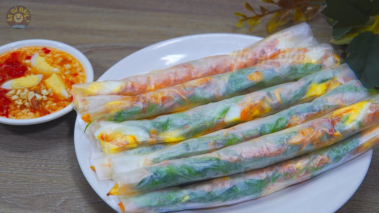 BÁNH TRÁNG CUỐN TRỨNG - Cách Làm Bánh Tráng Cuốn với... - youtube