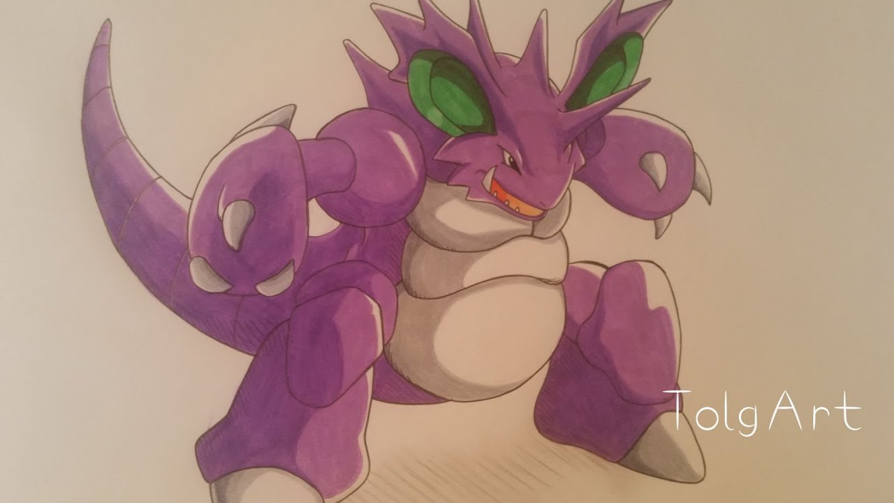 Drawing Nidoking from Pokemon