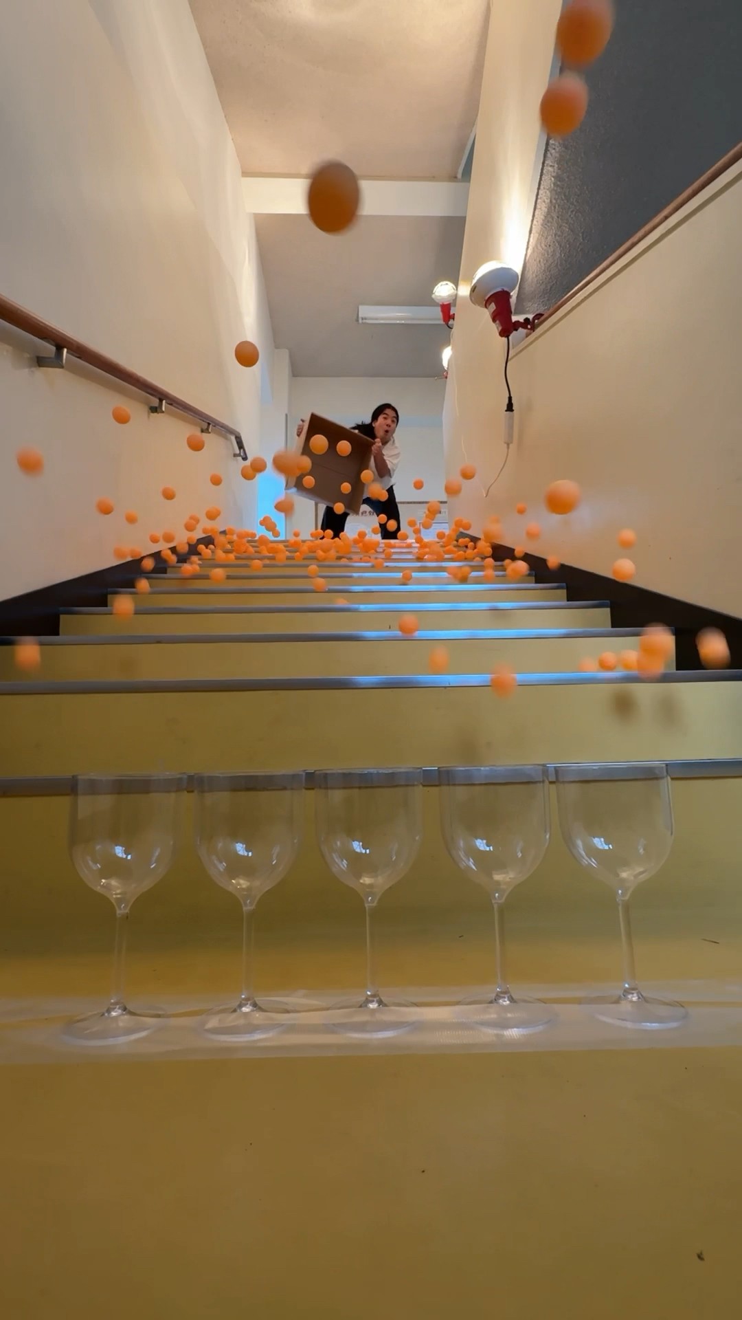 Toss 500 ping pong balls! #shorts