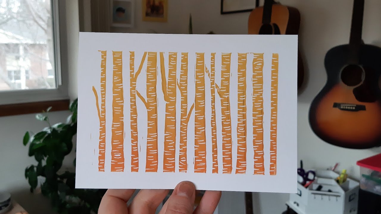 Rainbow Roll Linocut Speedrun