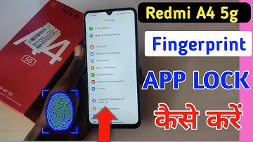 Redmi a4 5g fingerprint app lock setting | Redmi a4 me app me fingerprint lock kaise lagaen