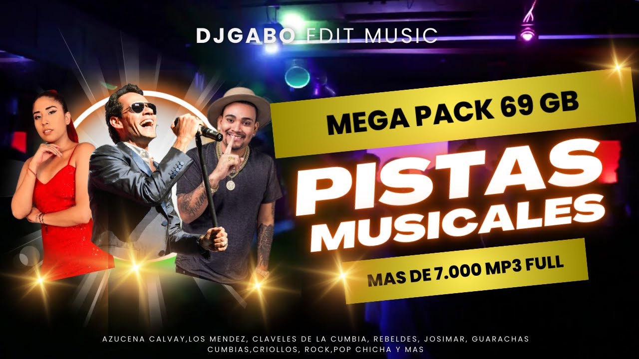 ️ REPRODUCIR Pack 7.000 Pistas Musicales MP3 Para cantar 69 GB Para