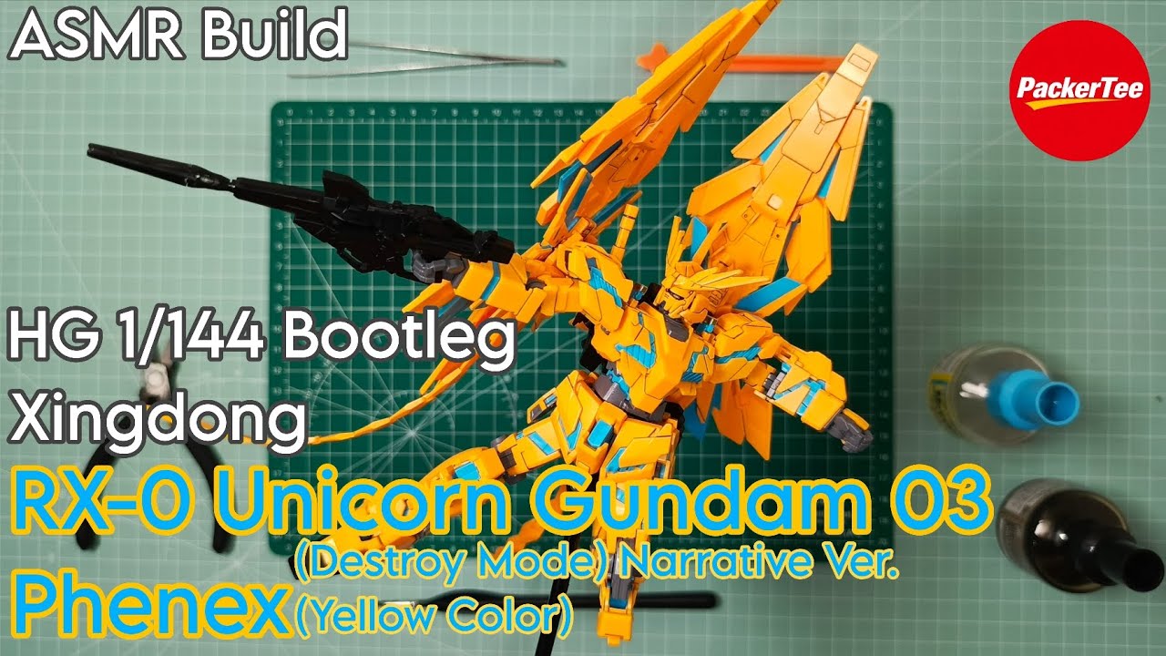 Unicorn Gundam Phenex (Yellow) | HG 1/144 | Bootleg | Xingdong | 