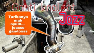 Ganti knalpot Honda jazz anti Ngempos dan boros