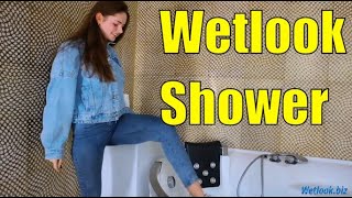 Wetlook Shower Wetlook Hair Wet Look Clothes